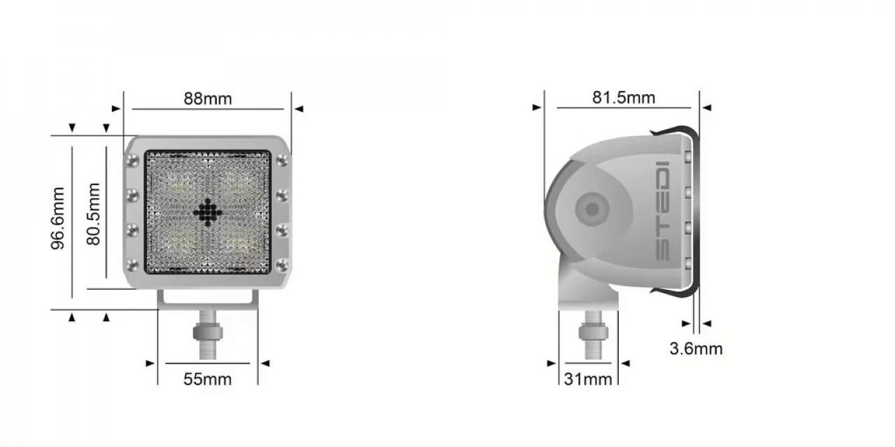 STEDI Marine C4 White Edition LED Light Cube (Diffuse)